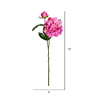 Vickerman 16" Artificial Fuchsia Peony Spray. Includes 6 sprays per pack.