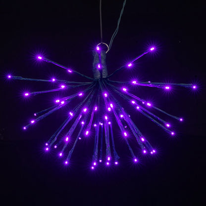 Vickerman 80Lt x 16" Green Starburst Purple 5mm LED Lights.