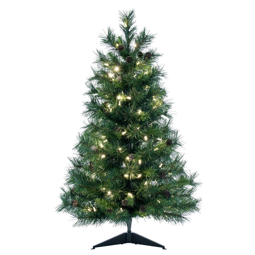 Vickerman 3' Cheyenne Pine Artificial Christmas Tree Warm White Dura-Lit® LED Lights