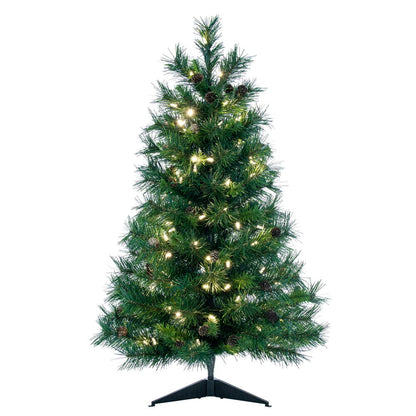 Vickerman 3' Cheyenne Pine Artificial Christmas Tree Warm White Dura-Lit® LED Lights