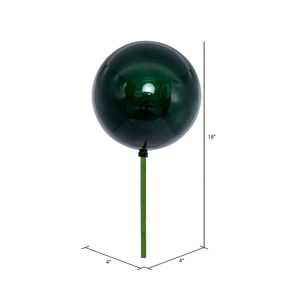 Vickerman 4" x 18" Midnight Green Pearl Ball Ornament Stick 6 per bag.