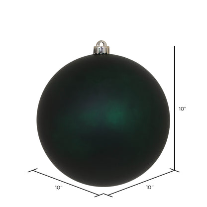 Vickerman 10" Midnight Green Matte Ball Ornament
