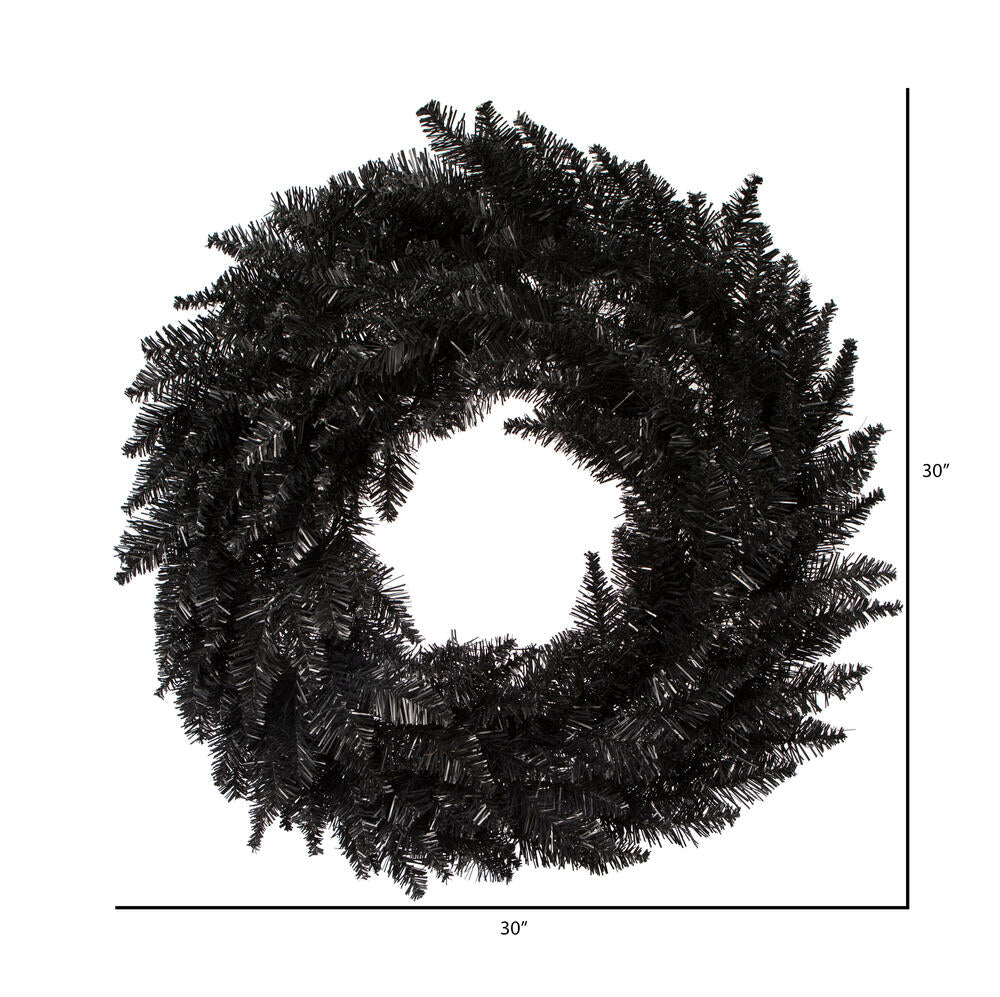 Vickerman 30" Black Fir Artificial Christmas Wreath Unlit