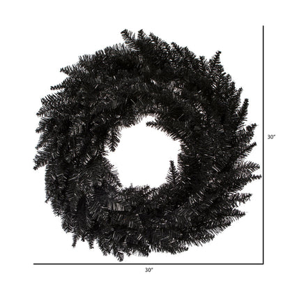 Vickerman 30" Black Fir Artificial Christmas Wreath Unlit