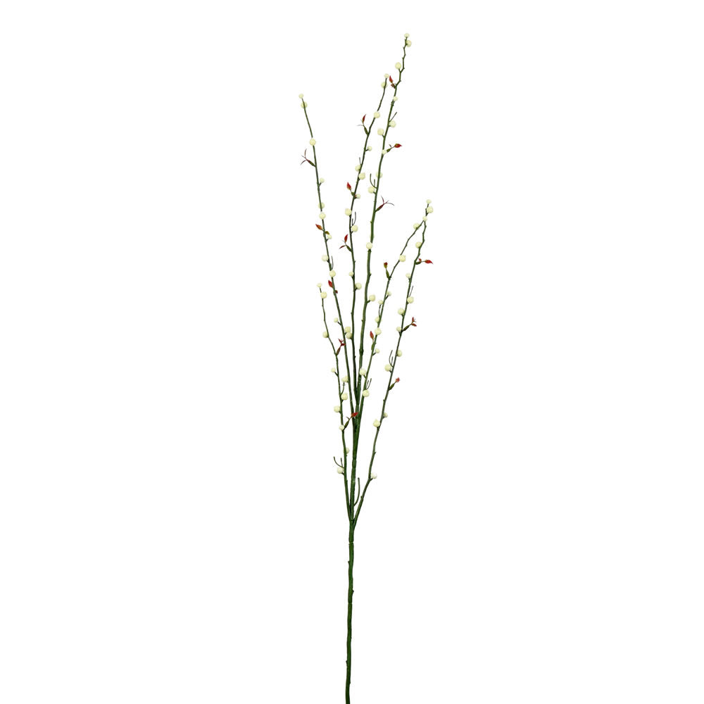 Vickerman 46" Artificial Fruit Branch with Cream Buds Set of 3