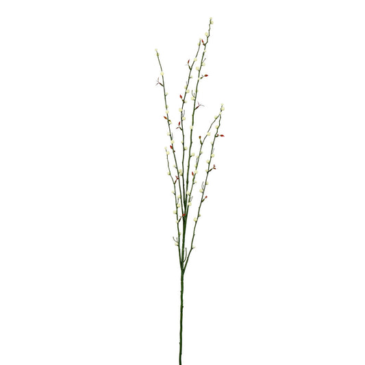Vickerman 46" Artificial Fruit Branch with Cream Buds Set of 3