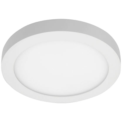 Sunlite 81206 7-Inch LED Round Mini Panel Light Fixture, 12 Watts (100W=), 750 Lumens, 3000K Warm White, 120 Volts, 90 CRI, Dimmable, ETL Listed, White, For Hallways, Living Room & Office Use