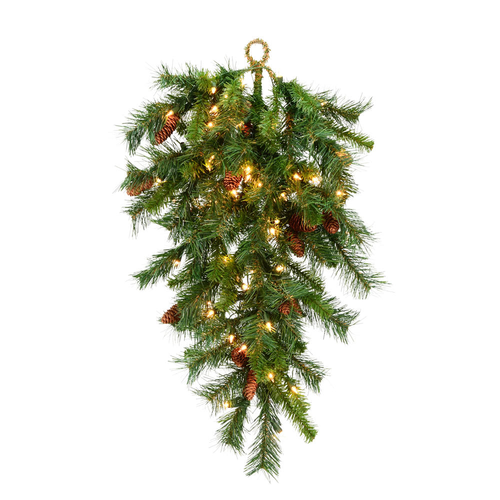 Vickerman 30" Cheyenne Artificial Christmas Teardrop Clear Dura-lit Incandescent Lights