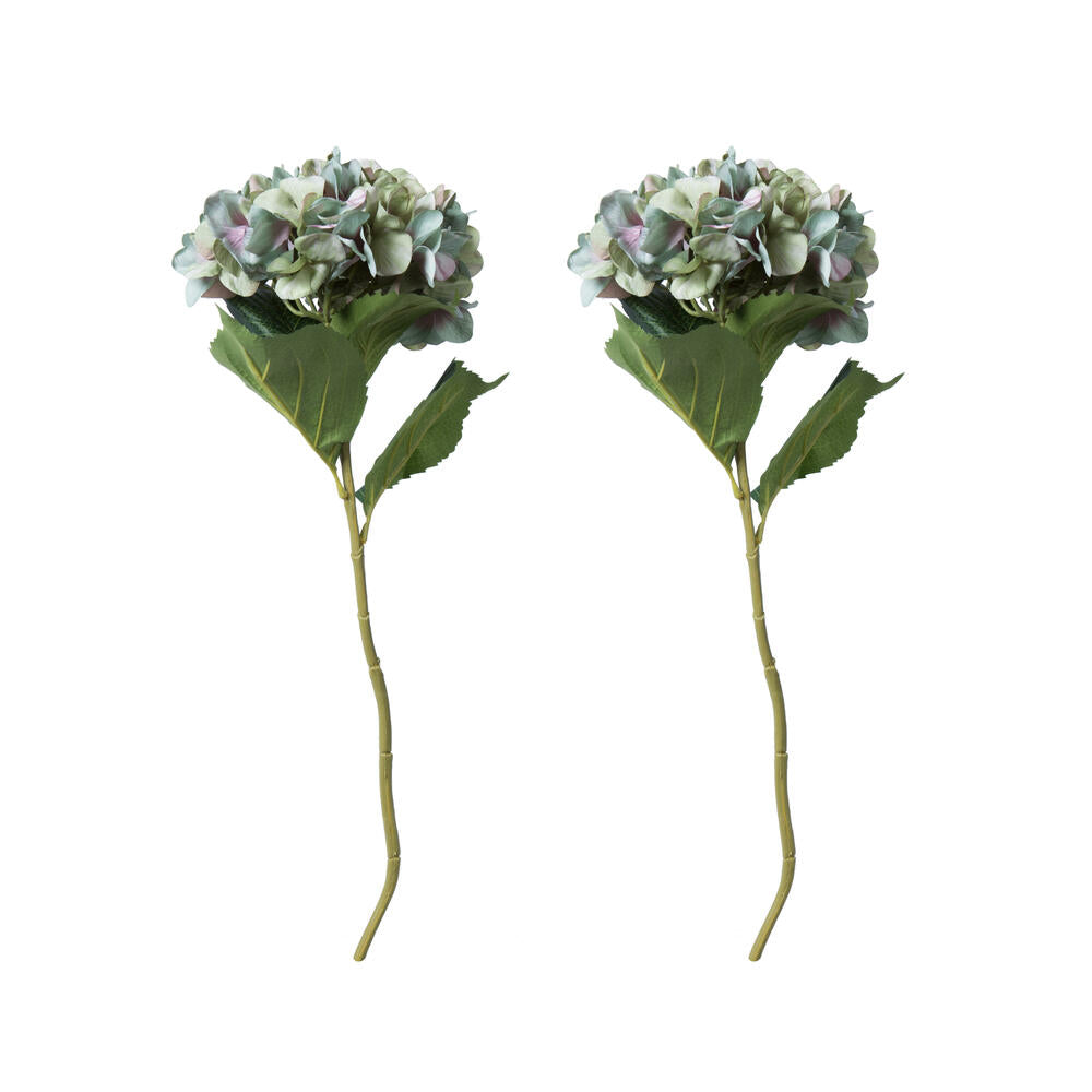 Vickerman 33'' Artificial Green Hydrangea Spray. Includes 2 sprays per pack.
