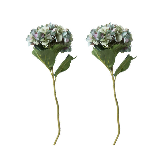 Vickerman 33'' Artificial Green Hydrangea Spray. Includes 2 sprays per pack.