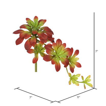 Vickerman 7" Artificial Atropurpureum Stem-Burgundy and Green Set of 3