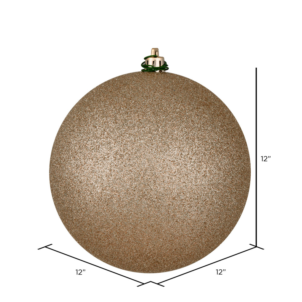 Vickerman 12" Oat Glitter Ball Ornament