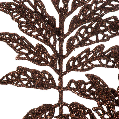 Vickerman 22" Chocolate Glitter Sumac Artificial Christmas Spray. Includes 6 sprays per pack.