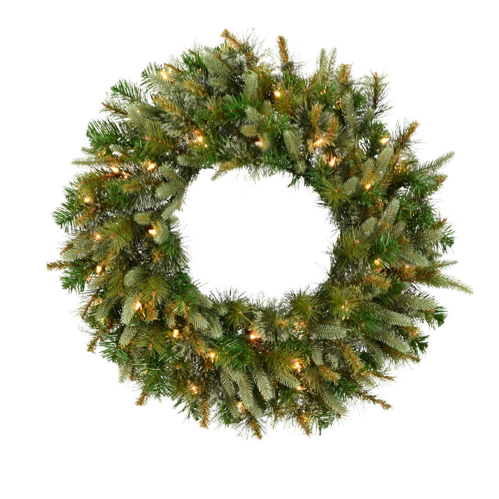 Vickerman 36" Cashmere Artificial Christmas Wreath Clear Dura-lit Incandescent Lights