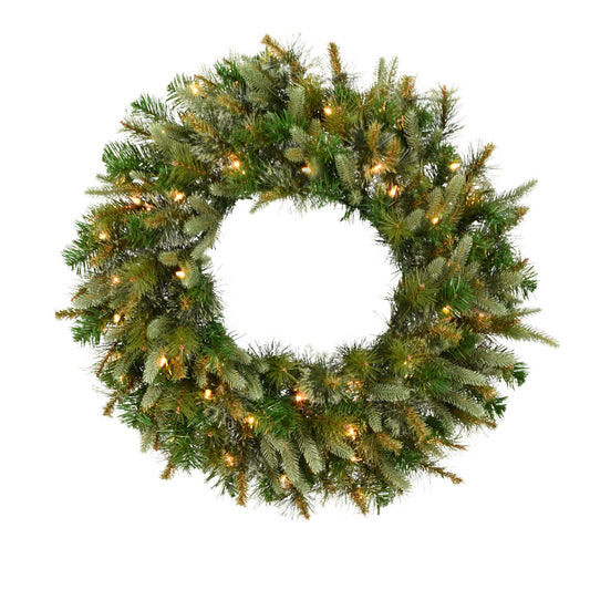 Vickerman 36" Cashmere Artificial Christmas Wreath Clear Dura-lit Incandescent Lights