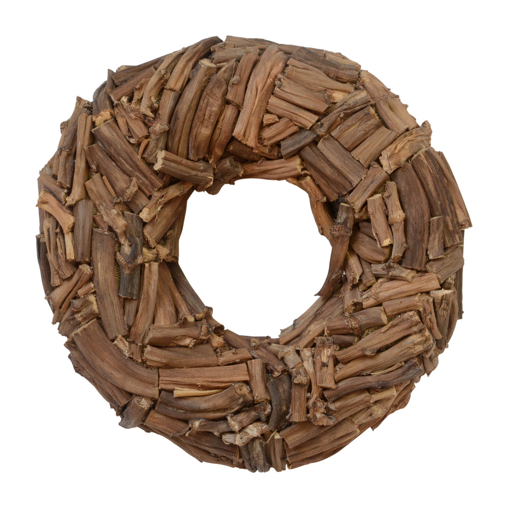 Vickerman 20" Natural Banana Stick Cut Wreath Dried
