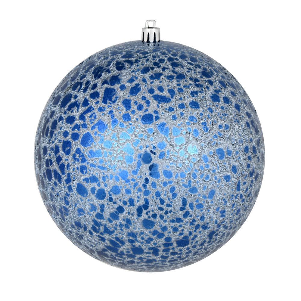 Vickerman 4" Midnight Blue Crackle Ball Ornament 6 per Bag