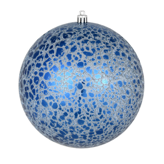 Vickerman 4" Midnight Blue Crackle Ball Ornament 6 per Bag