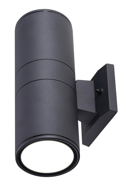 ASD Lighting LED Outdoor Wall Cylinder Round Up and Down 18W 120V Triac 3000/4000/5000K Black ETL