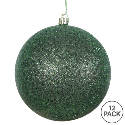 Vickerman 2.75" Emerald Glitter Ball Ornament 12 per Bag