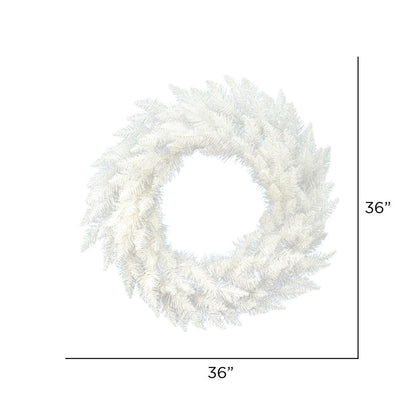 Vickerman 36" Sparkle White Spruce Artificial Christmas Wreath Unlit
