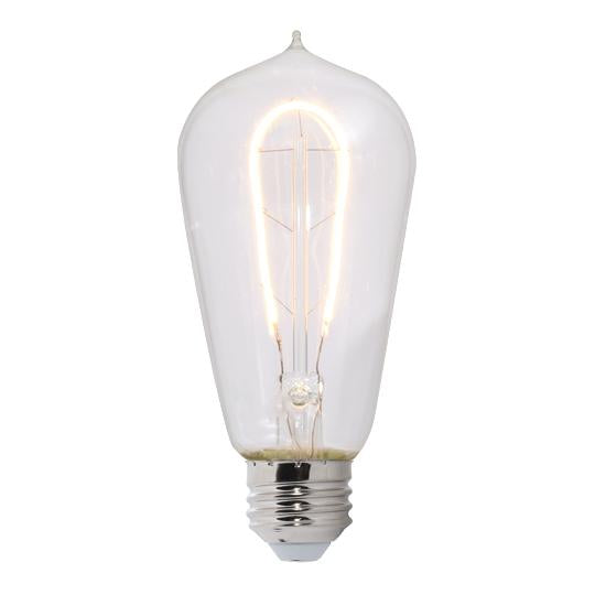 Bulbrite Curved LED Filament 4 Watt Dimmable Nostalgic Hairpin Filament ST18 Light Bulbs with Standard (E26) Base