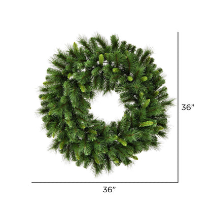 Vickerman 36" Bangor Mixed Pine Artificial Christmas Wreath Unlit