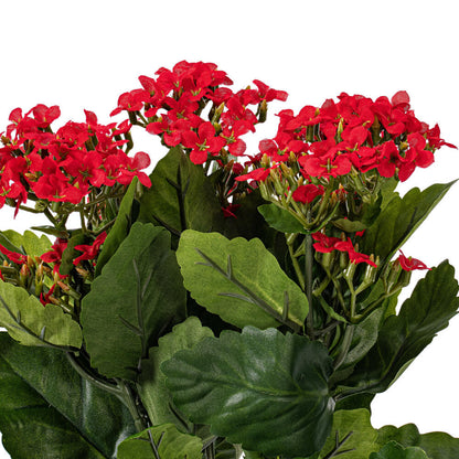 Vickerman 17.25" Artificial Red Kalanchoe Bush.