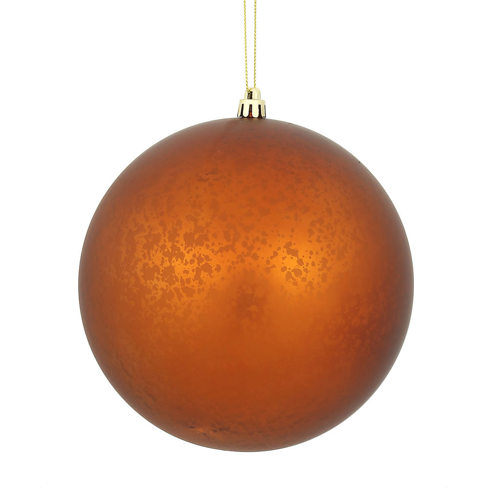Vickerman 6" Copper Matte Mercury Ball Ornament 4 per Bag