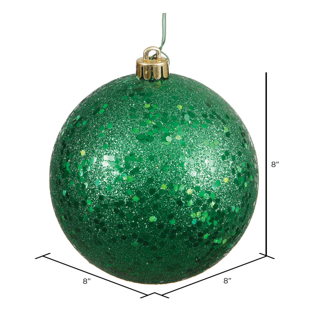 Vickerman 8" Green Sequin Ball Ornament