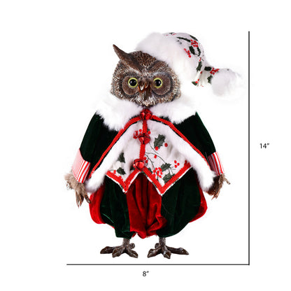 Vickerman 14" Holly Jolly Collection Owl Doll