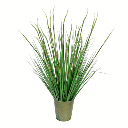 Vickerman 28" Artificial Potted Green Reed Grass.