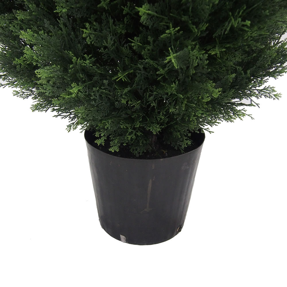 Vickerman 8' Artificial Potted Green Cedar Tree.