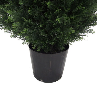 Vickerman 8' Artificial Potted Green Cedar Tree.