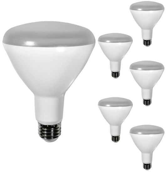 Damar BR30 LED Flood Light Bulb 8W 650 Lumen E26 Medium Base 3500K Neutral White for Interior Home Decor Kitchen Recessed Can Light Bulbs 120V 110° Beam Angle Dimmable White Finish Pack of 6