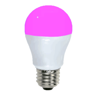 Damar A15 LED Pink Light Bulb 5W 140 Lumen E26 Medium Screw Base for Party Decoration Holiday Lighting Small Light Bulb 120V White Finish Turns Pink When Lit Pack of 3