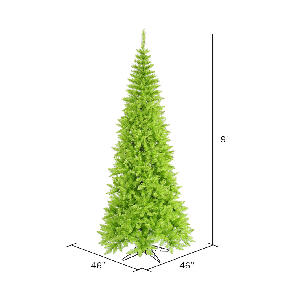 Vickerman 9' Lime Fir Slim Artificial Christmas Tree Unlit