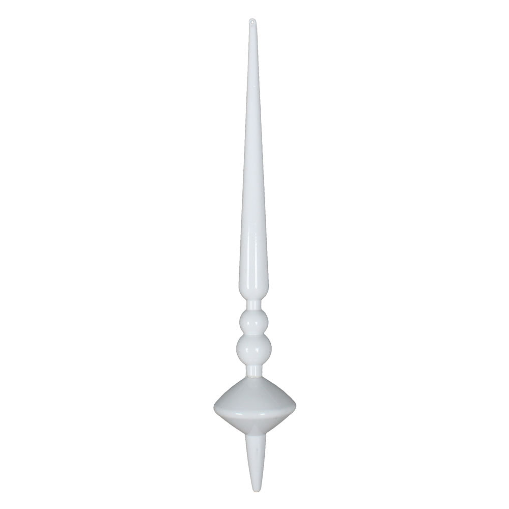 Vickerman 12" White Shiny Cupola Finial Ornament Pack of 3