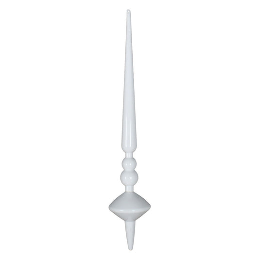 Vickerman 12" White Shiny Cupola Finial Ornament Pack of 3