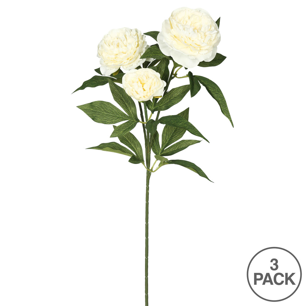 Vickerman 27" Artificial Cream Rose Spray. Includes 3 sprays per pack.