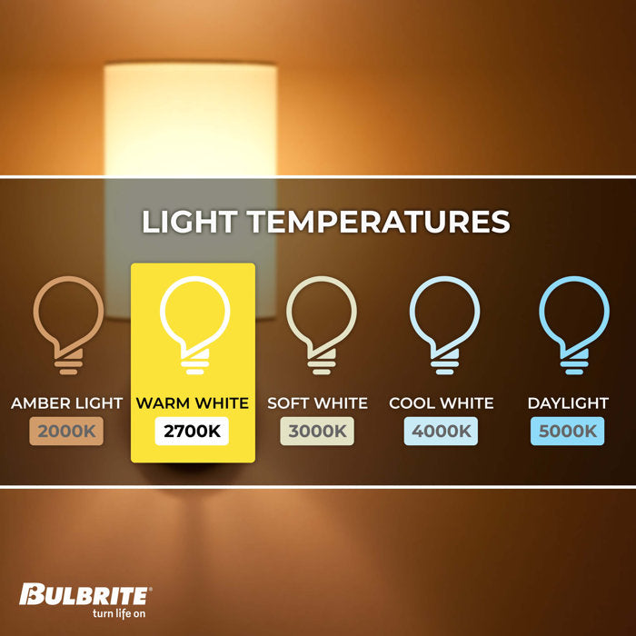 BULBRITE LED G16 CANDELABRA SCREW (E12) 4W FULLY COMPATIBLE DIMMING FILAMENT MILKY LIGHT BULB 2700K/WARM WHITE 40W INCANDESCENT EQUIVALENT 3PK (776612)