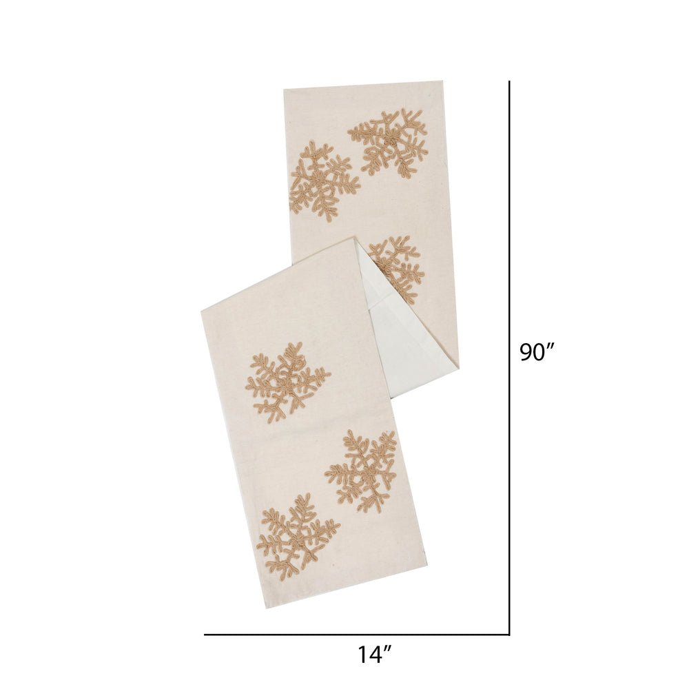 Vickerman Decorative 14" x 90" Falling Flakes Table Runner