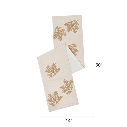 Vickerman Decorative 14" x 90" Falling Flakes Table Runner