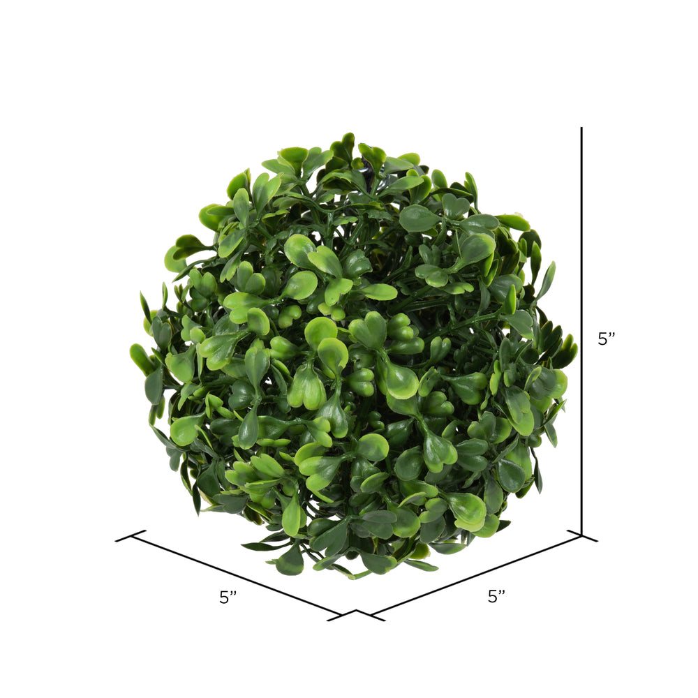 Vickerman 5" Artificial Mini Button Leaf Ball UV Set of 4