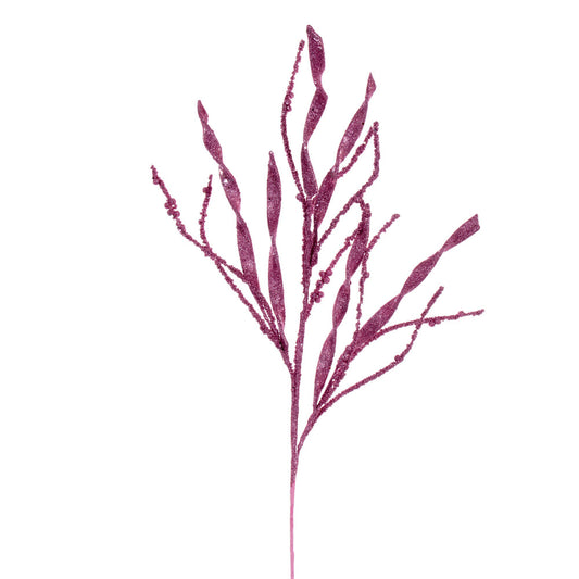Vickerman 34" Pink Wavy and Spiral Glitter Spray 6 per bag.
