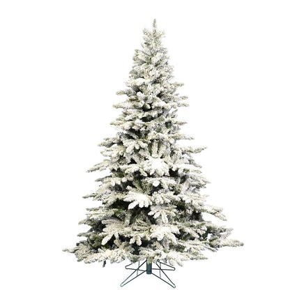 Vickerman 12' Flocked Utica Fir Artificial Christmas Tree Unlit