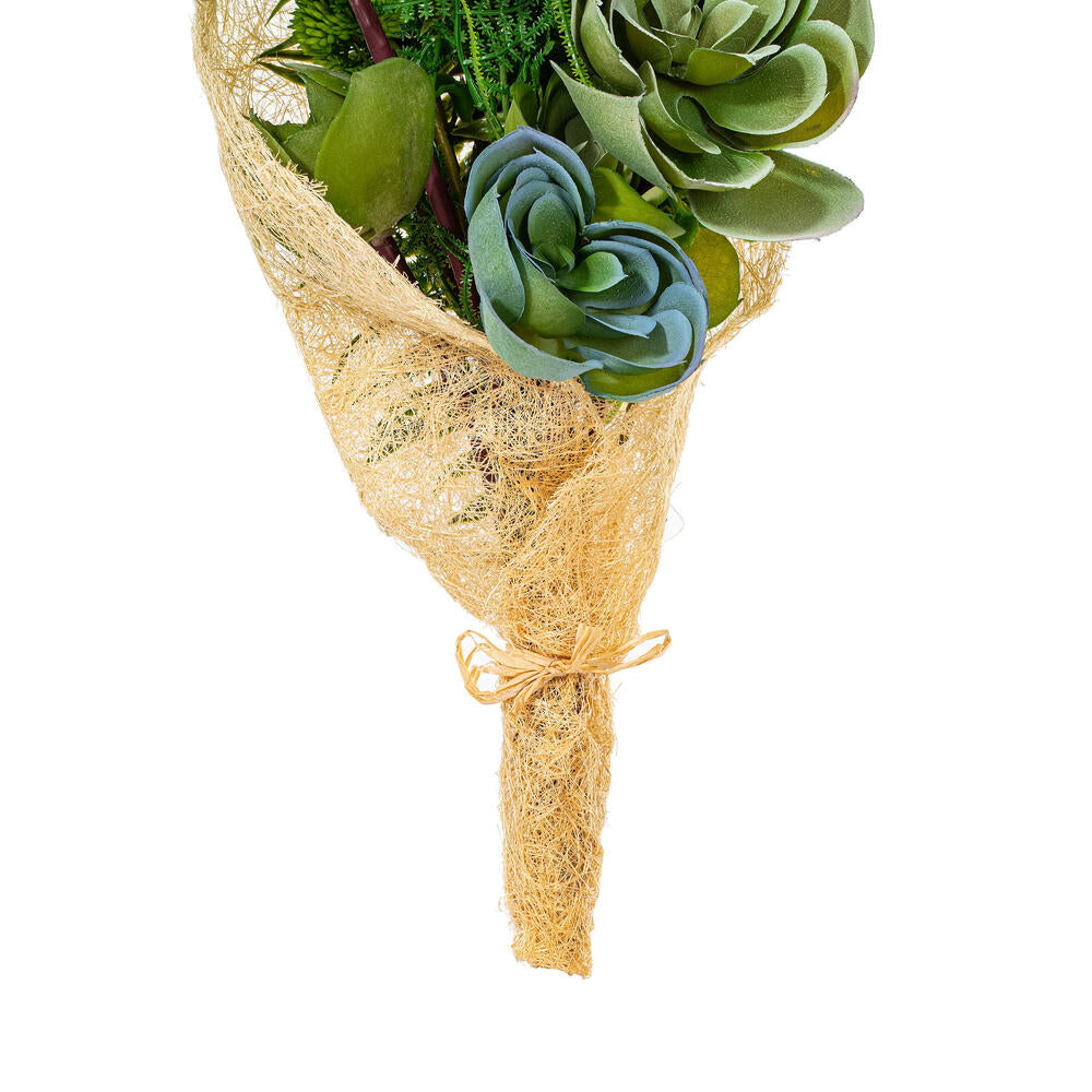 Vickerman 21" Artificial Green Succulent Bouquet.