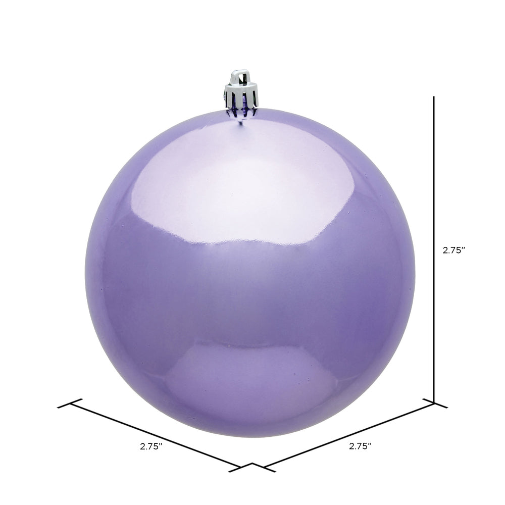 Vickerman 2.75" Lavender Shiny Ball Ornament 12 per Bag