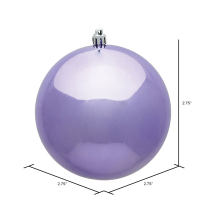 Vickerman 2.75" Lavender Shiny Ball Ornament 12 per Bag