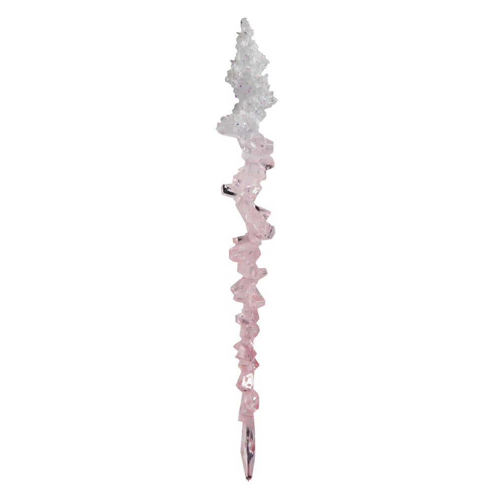 Vickerman 10" Pink Icicle Ornament  4 per bag.